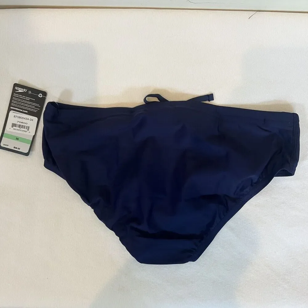 Speedo NWT Competitive Mens Eco Solid Brief  87052204434 Team Navy Blue ML 36